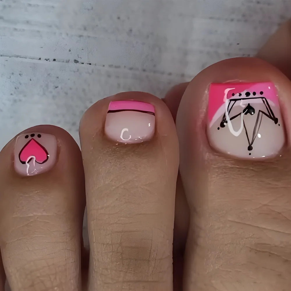 24pcs The Ultimate Pink Nail & Pedicure Variety