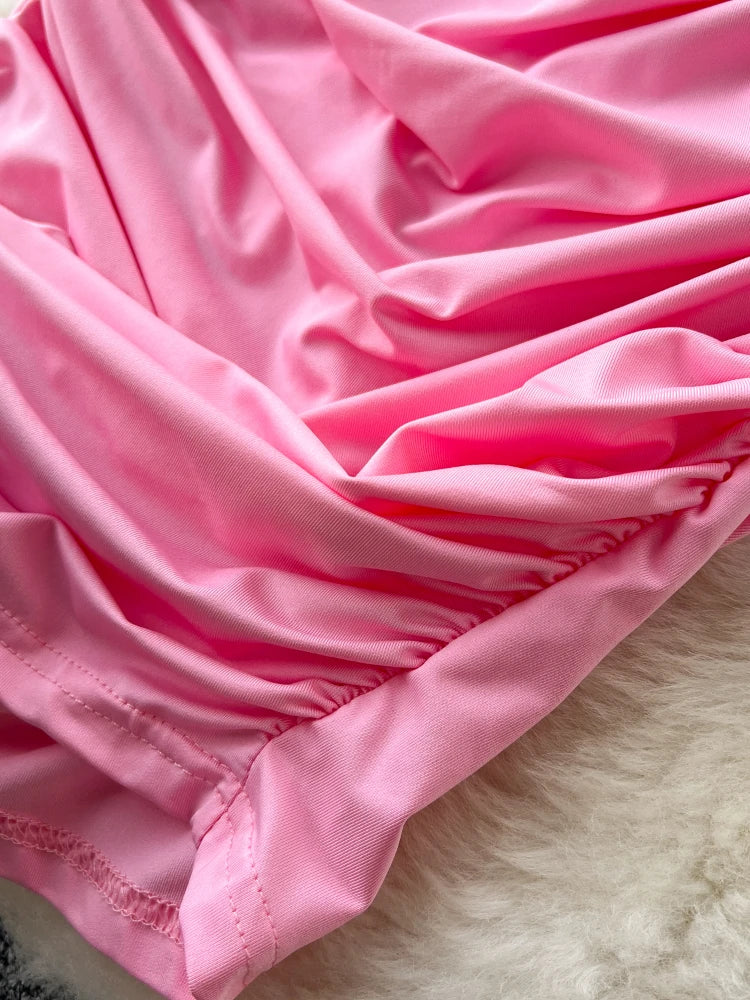 Pink Floral Tube Dress