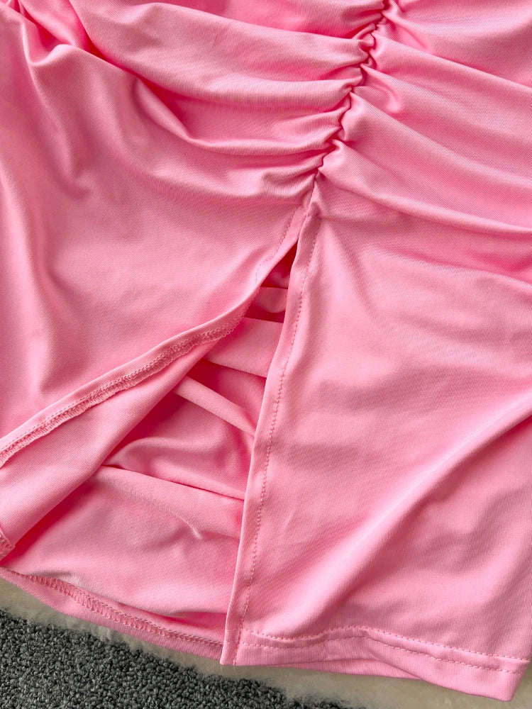 Pink Floral Tube Dress