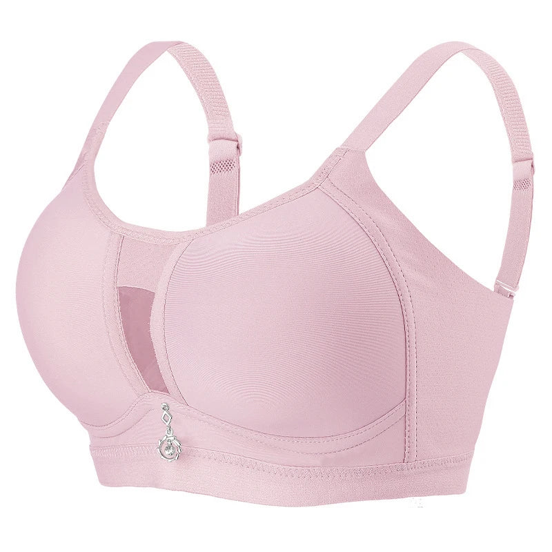 Pink Seamless Wireless Plus Size Bra